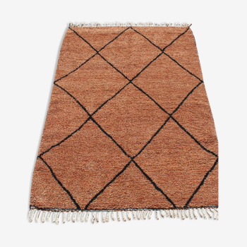 Berber carpet chiné brown and beige 218x288cm