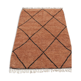 Berber carpet chiné brown and beige 218x288cm