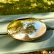 Brass pebble ashtray