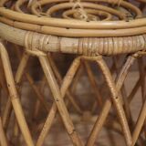 Rattan stool Italy 1960s