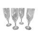 Set of 4 champagne flutes in Luminarc Model Sheaf Cob Decoration
