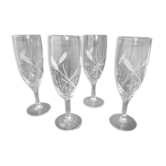 Set of 4 champagne flutes in Luminarc Model Sheaf Cob Decoration