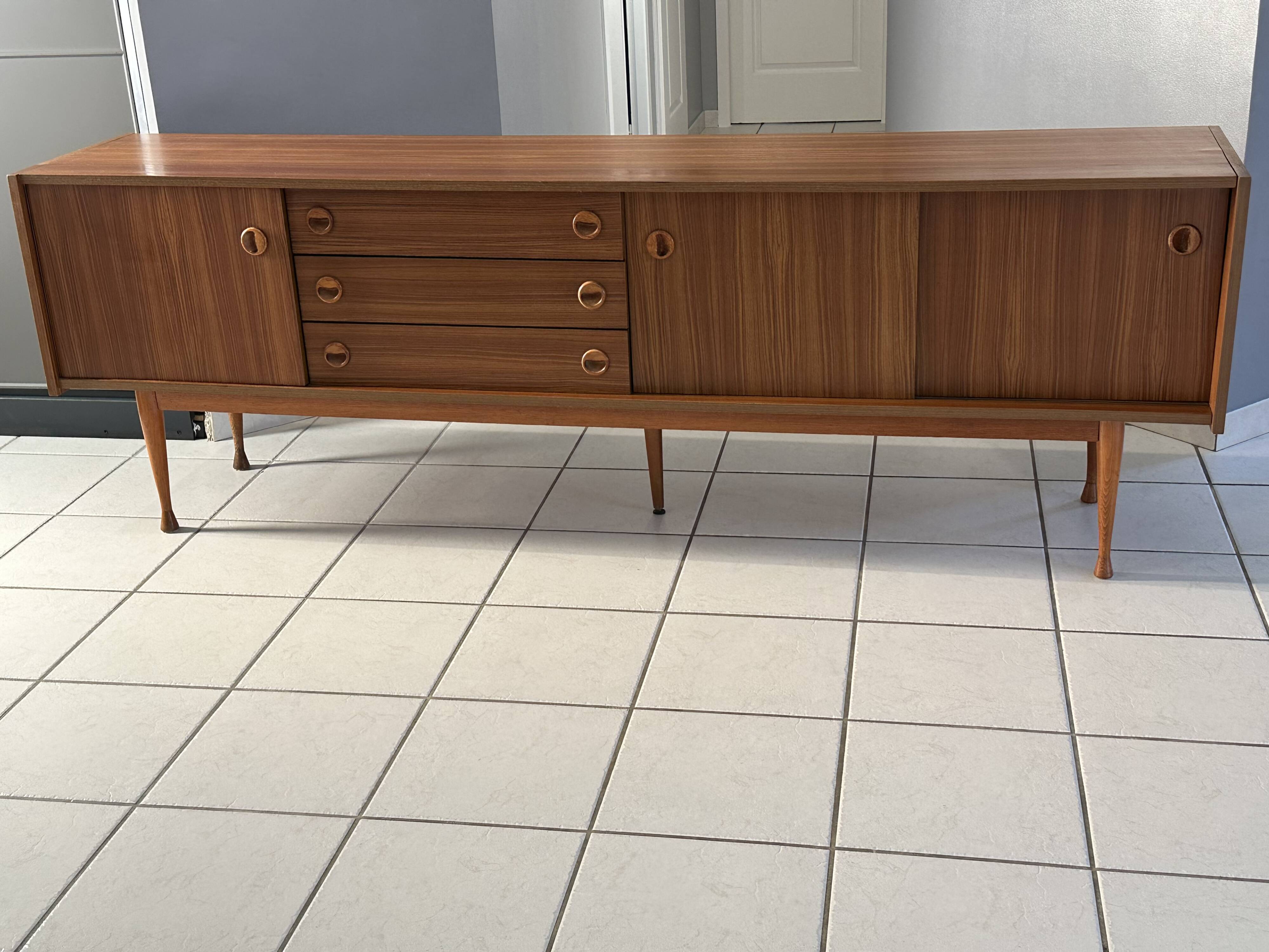 Vintage 1960s Scandinavian-style sideboard