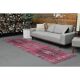 Vintage Turkish Hand-Knotted Wool Cotton Pink Runner Rug 104x351