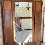 Art deco inlaid and bronze 3-door wardrobe circa 1920