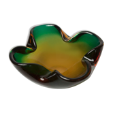 Cendrier Murano des années 60 vert et jaune