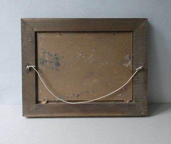 Tableau huile sur carton, le Mont Saint Michel années 40