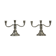 Rare pair of Pewter Candle Holders, Model 224 by GAB Tenn, Sweden, 1932