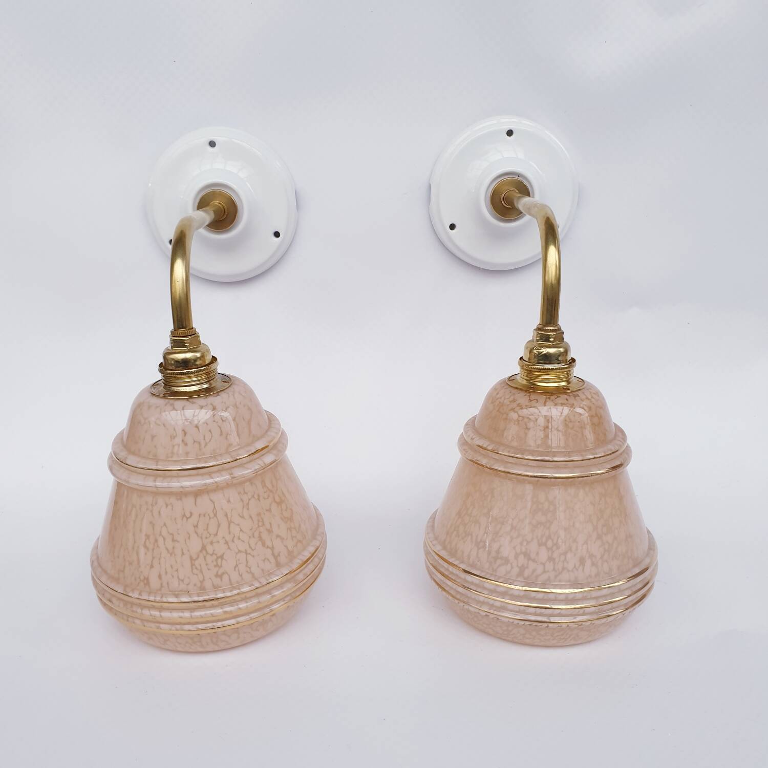 Swan neck and Clichy glass wall lights