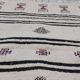 Black and purple white carpet woven by hand in pure wool