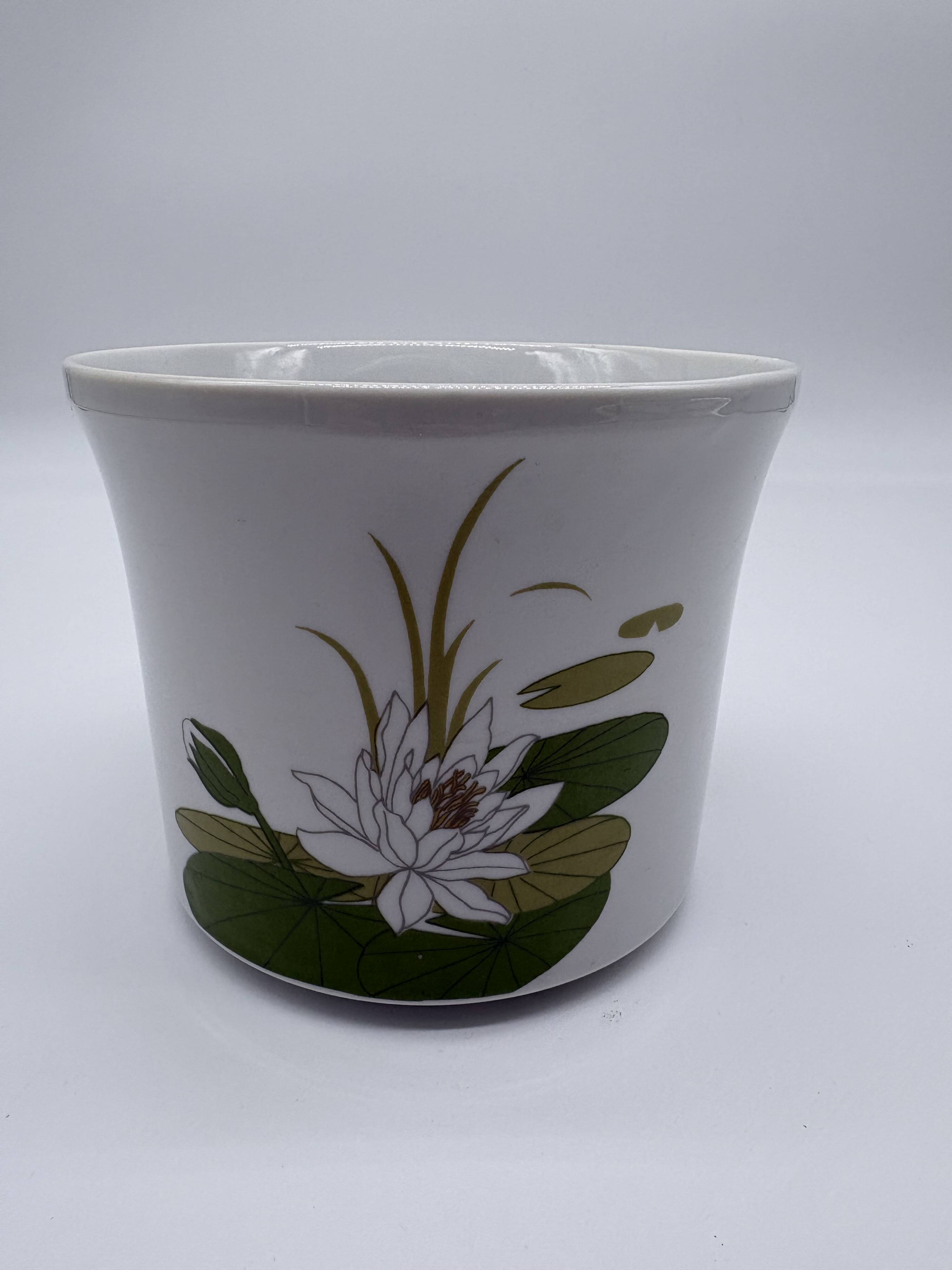 Vintage Cache Pot Kahla Porcelain RDA Nénuphar East Germany