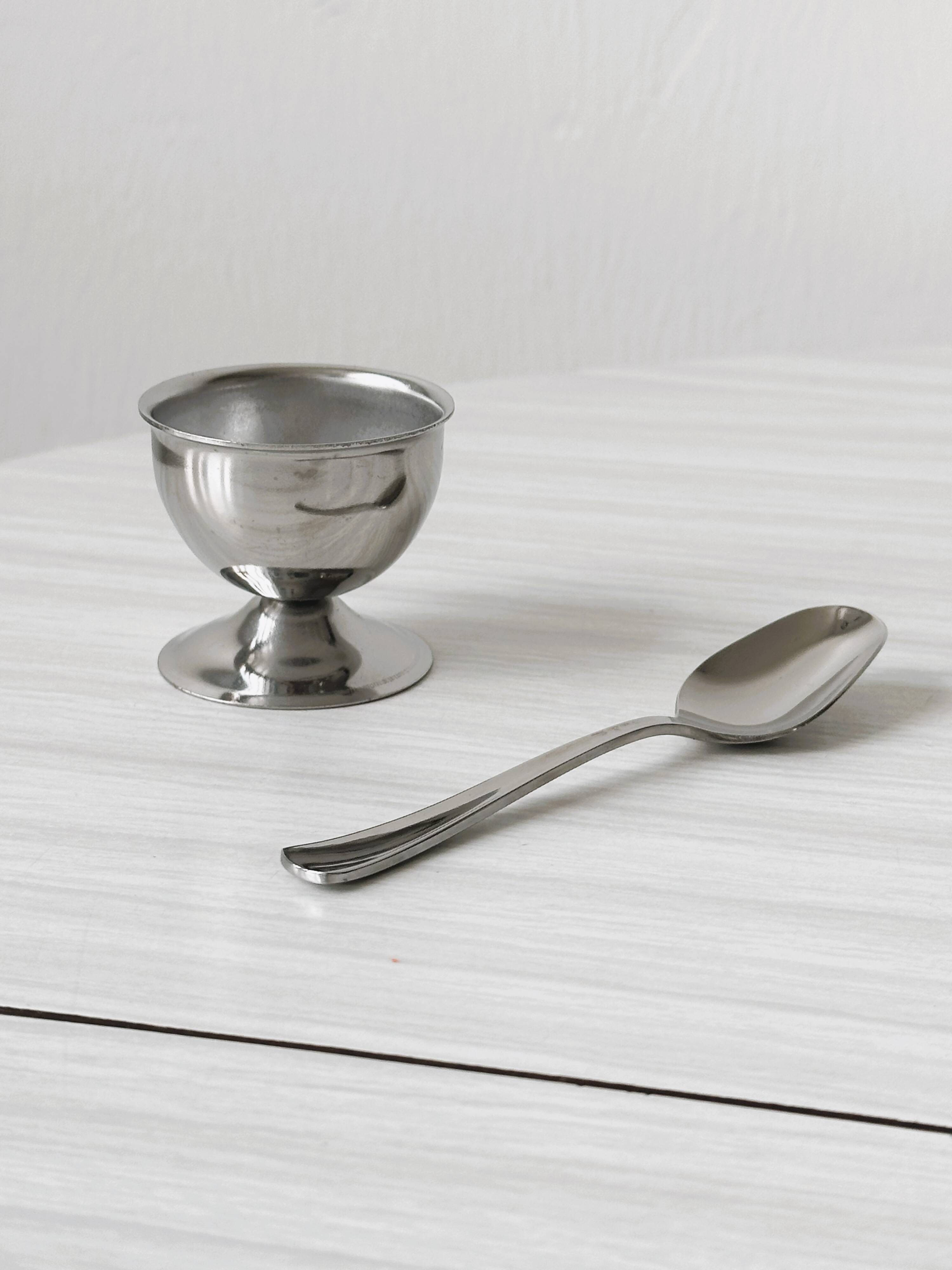 6 stainless steel egg cups