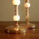 Brass and alabaster chandeliers, French from the 60s