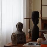 Mid-century decorative African wooden sculpture, made in the 1940s-50s.