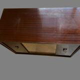 Meuble bar avec vitrines sur roulettes - vintage 60-70