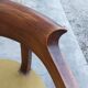 Louis Philippe office armchair in solid walnut
