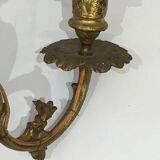 Pair of Louis XV style bronze wall sconces