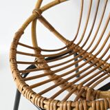 Vintage rattan children's armchair from the 50s/60s