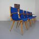 Mid-Century German Boomerang Armchairs in Cherrywood, Set of 6