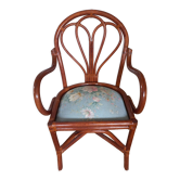 Fauteuil en rotin des années 70