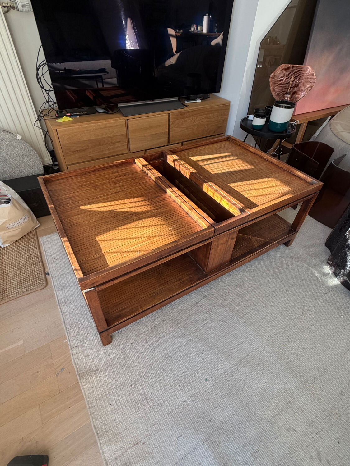 Vintage bamboo coffee table