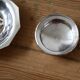 Vintage silver metal butter dish from the "Coquillor" brand