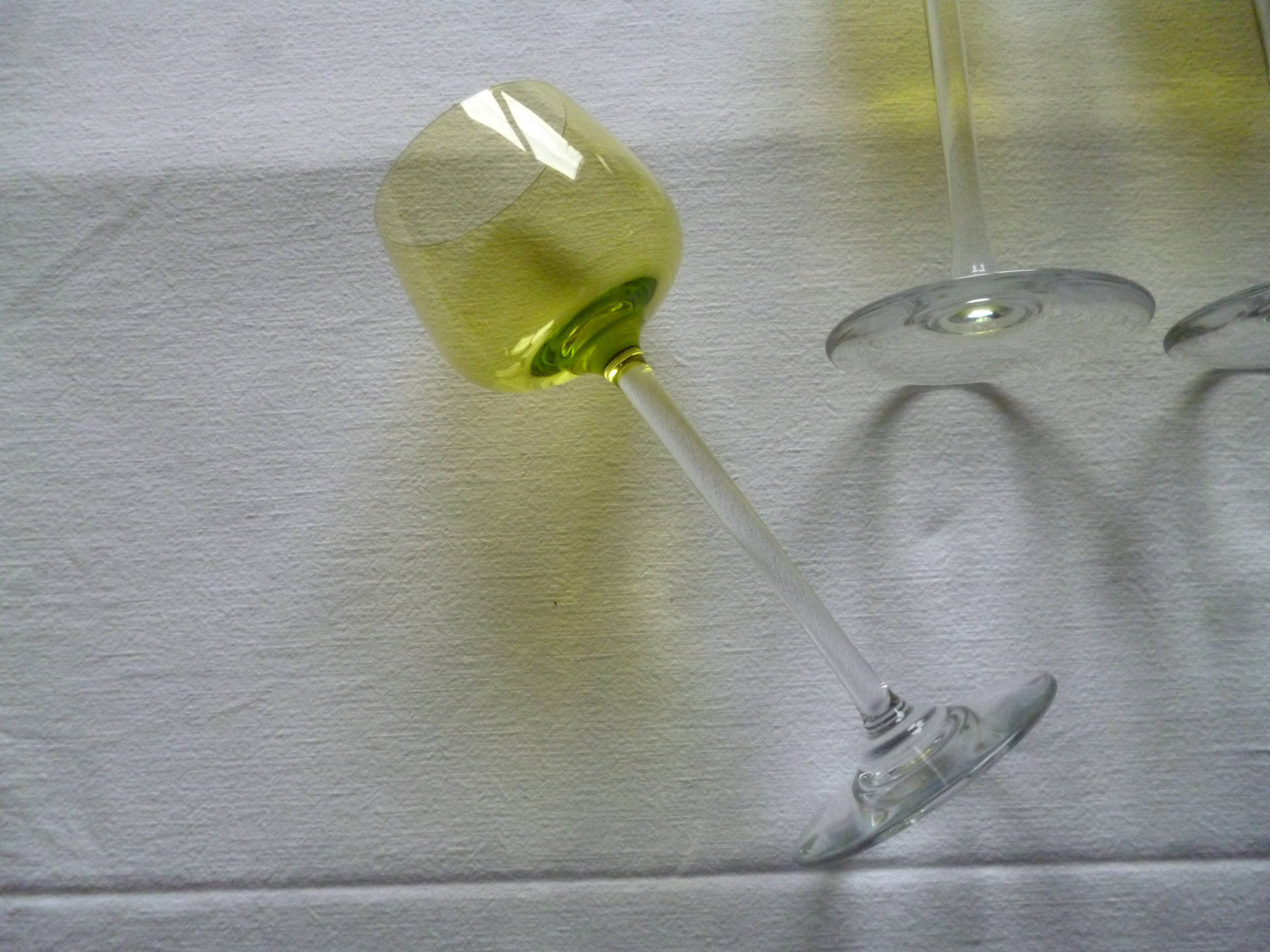 Set of 6 Baccarat stemmed glasses