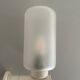 Set of 3 semi-transparent glass and white metal wall lights, 1960, Germany