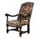 Carved walnut and tapestry armchair, late 17th century