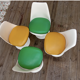 Ensemble vintage table pied tulipe Werzalit et ses 4 chaises