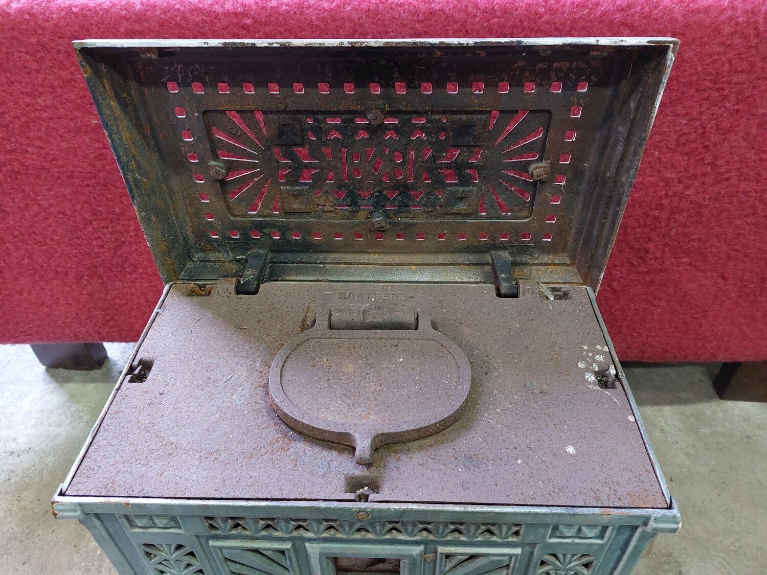Vintage cast iron wood stove