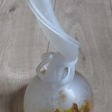 Vase patte de verre signé