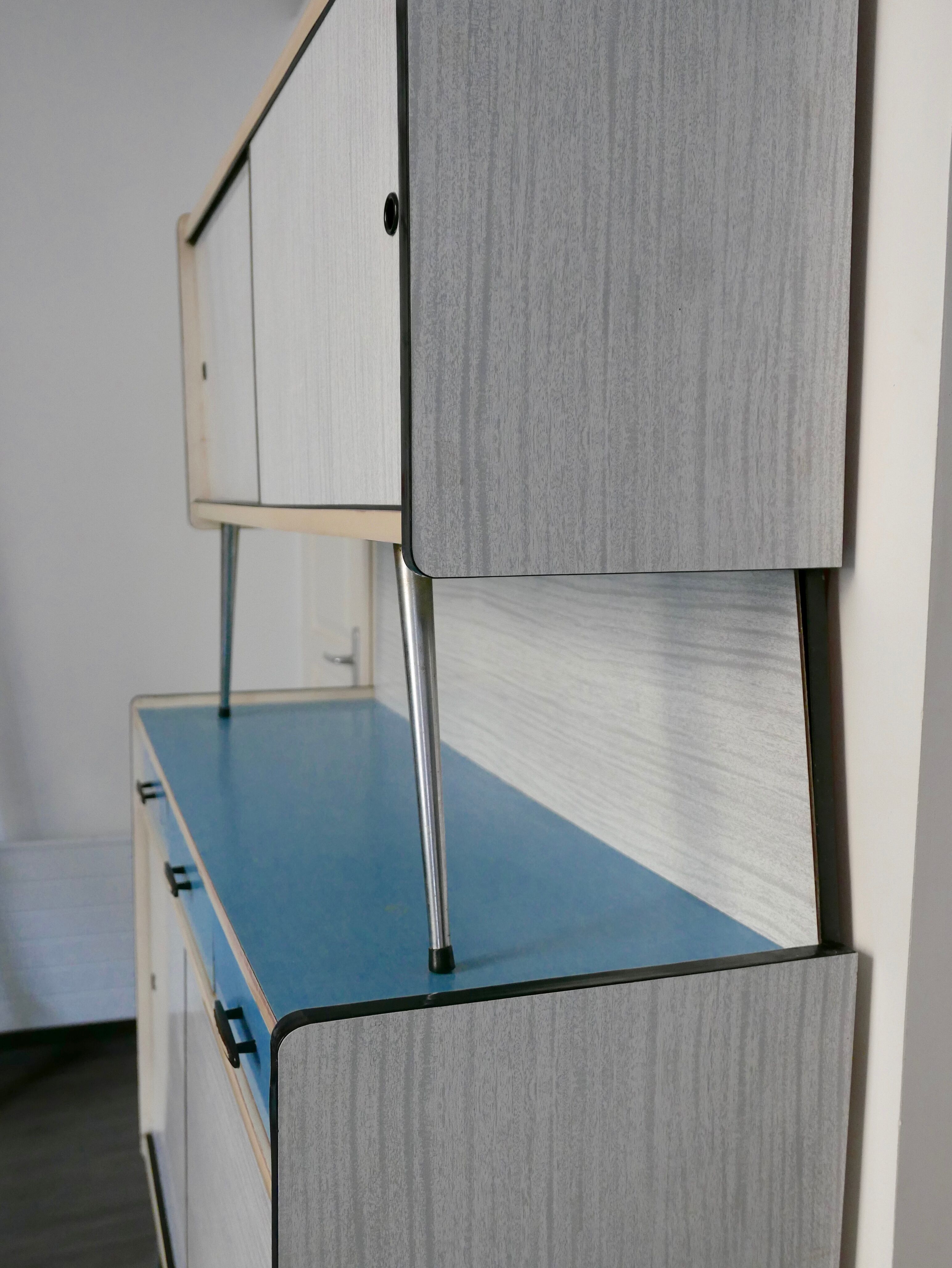 Two-color formica buffet