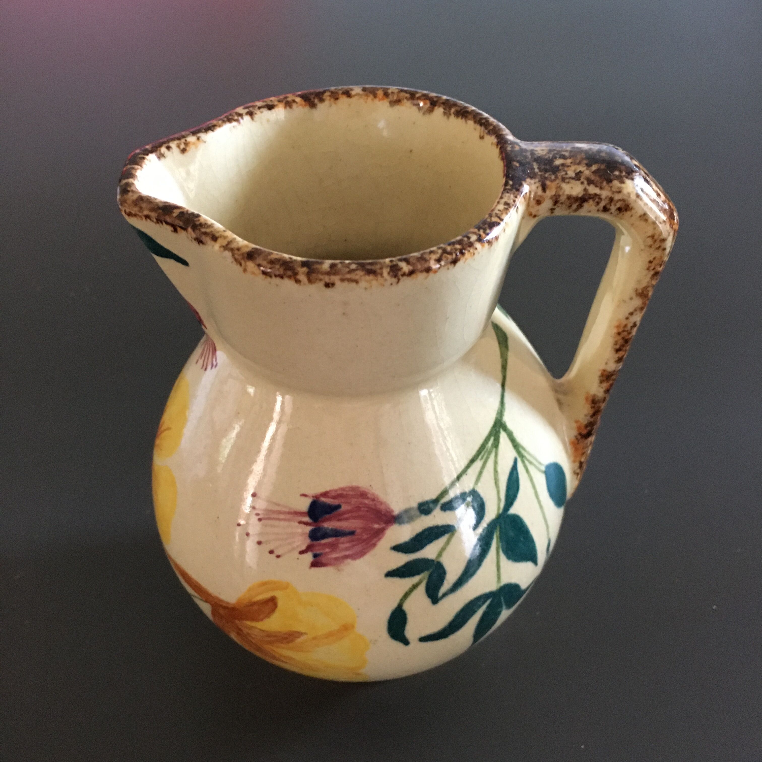 Pitcher with nasturtium decoration