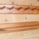 Set of 1 coat hook and 1 wall shelf in Pine from the 1970s.