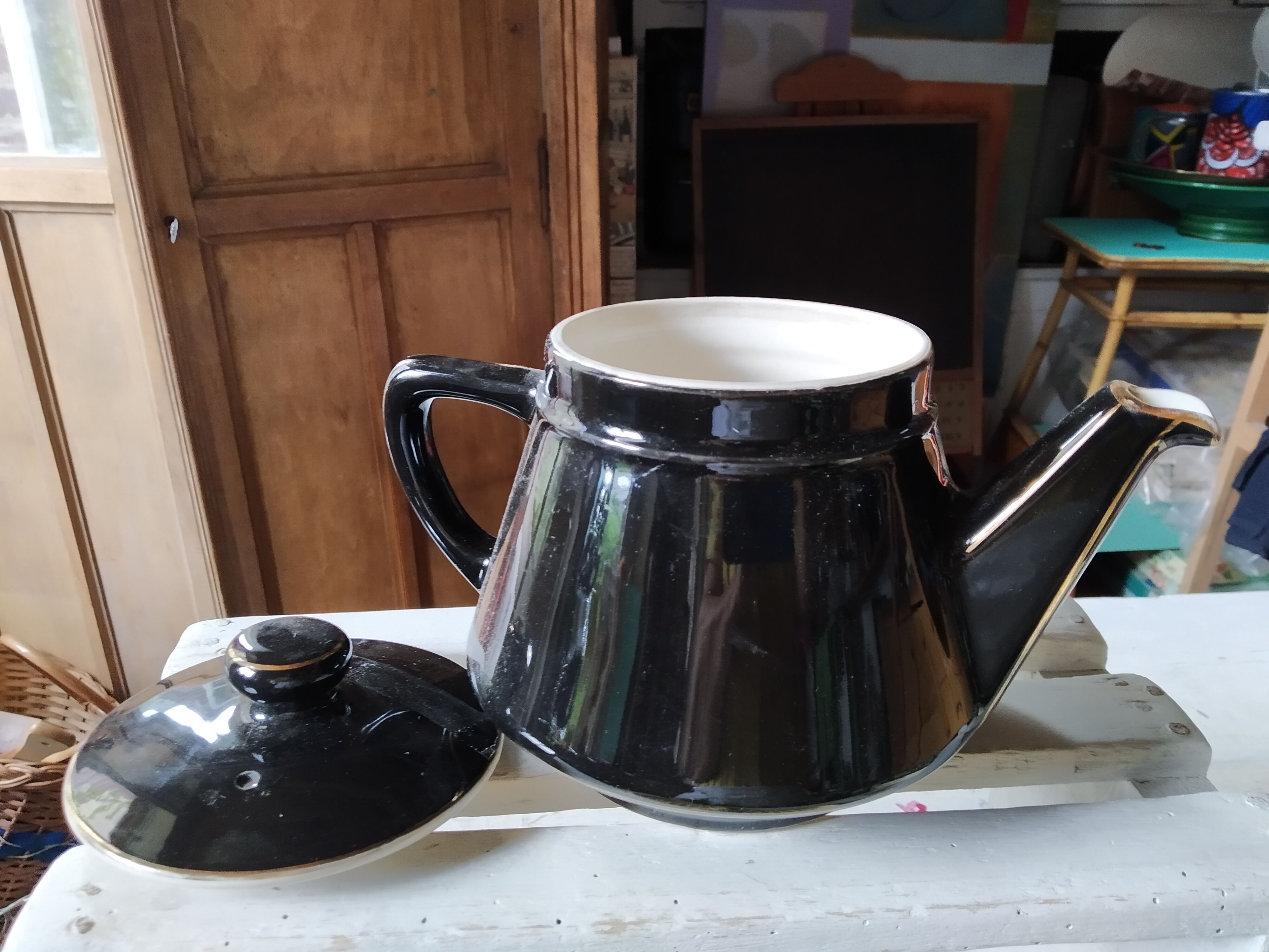 Black teapot