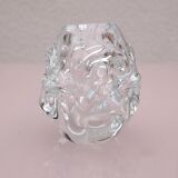 Petit vase en cristal transparent fait main, style milieu de siècle, par Börne Augustsson