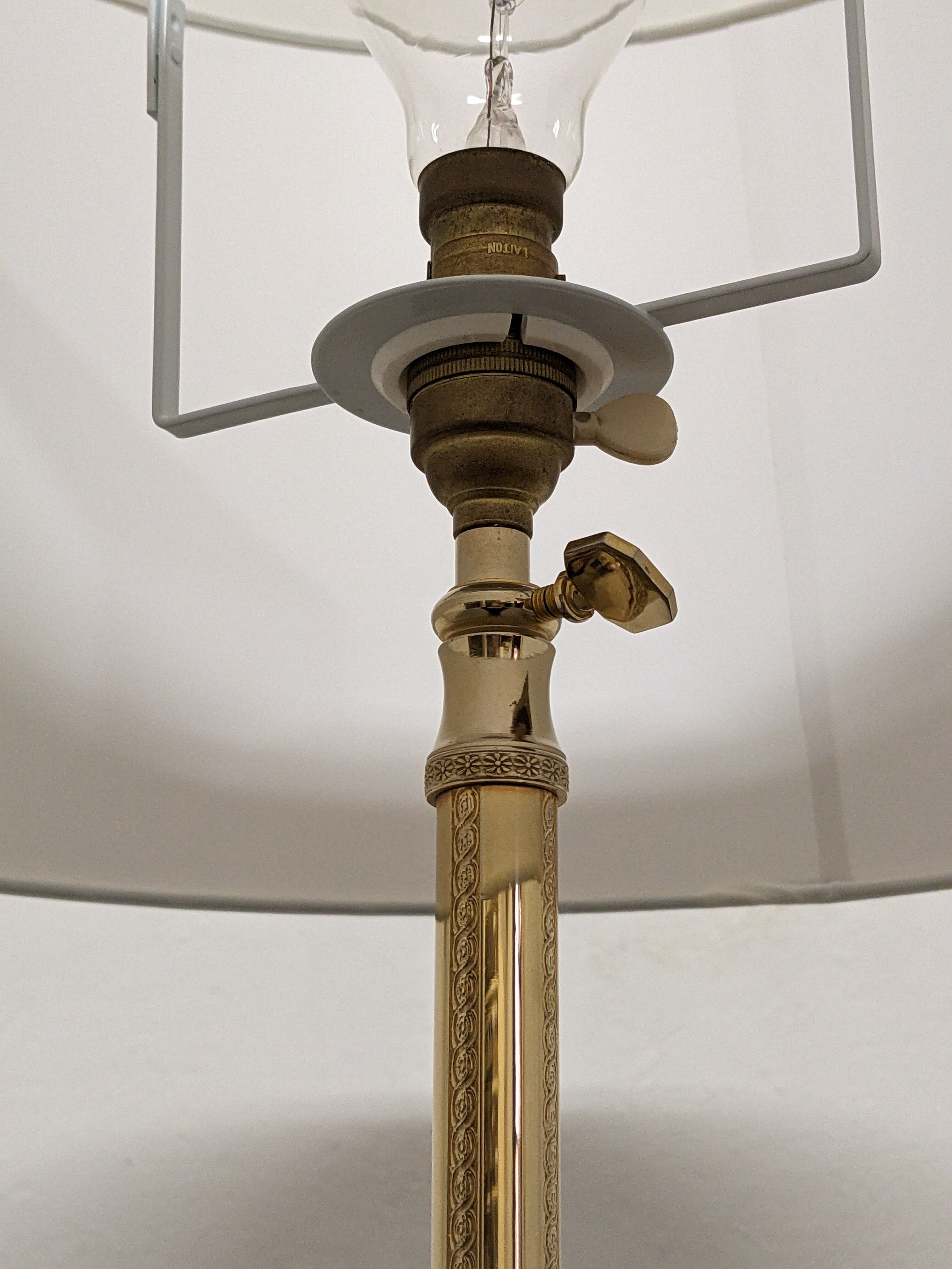 Brass tripod floor lamp from the 50s/60s