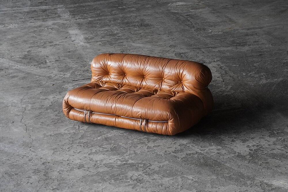 Soriana 2-Seater Sofa by Afra and Tobia Scarpa for Cassina, Italy, 1970s