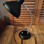 Bedside lamp desk metal Aluminum black velvet Original old