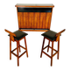 Mid-century rosewood bar and stools by Niels Erik Glasdam Jensen 1960s
