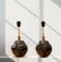 Pair of Black Grenade Lamps