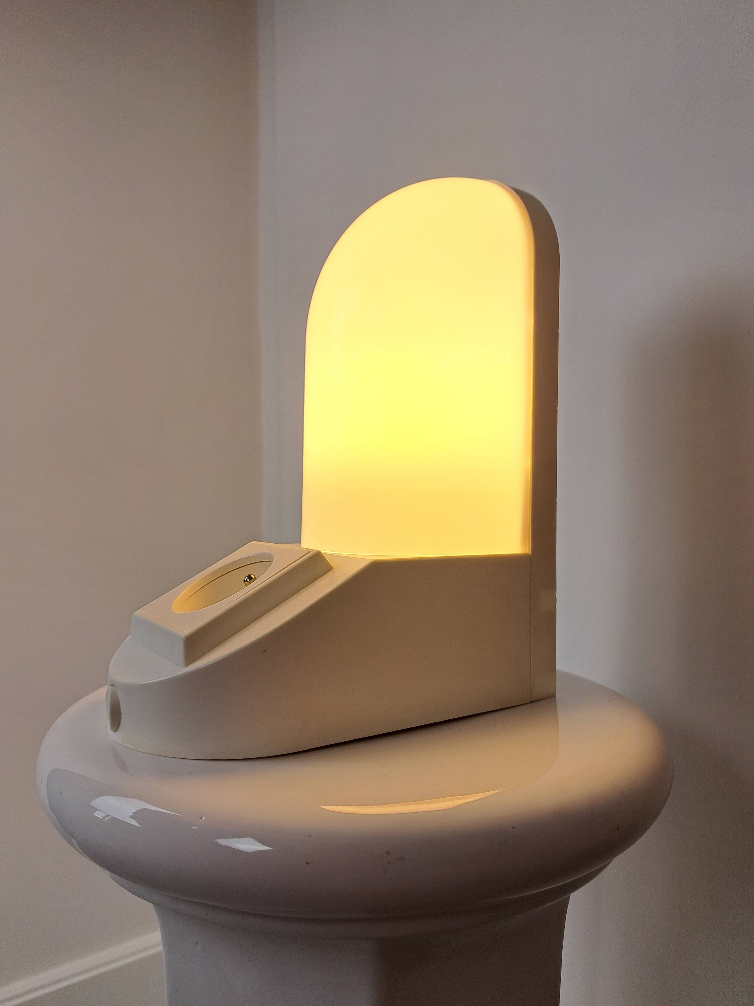 Plastic space age lamp with plug from Hagberg for Ikea