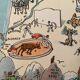 Old illustrated map of Gascony Béarn Pays-Basque - JP Pinchon