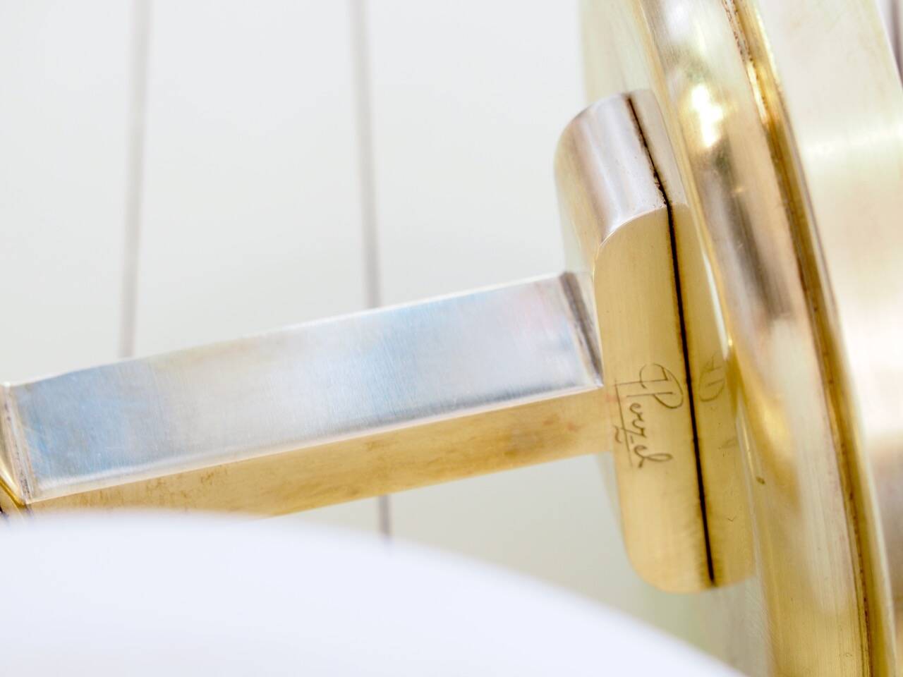 Pair of torch wall lights n°1071 JEAN PERZEL