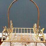 Wrought iron basket with handle medium