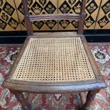 4 Louis XIII style caned chairs