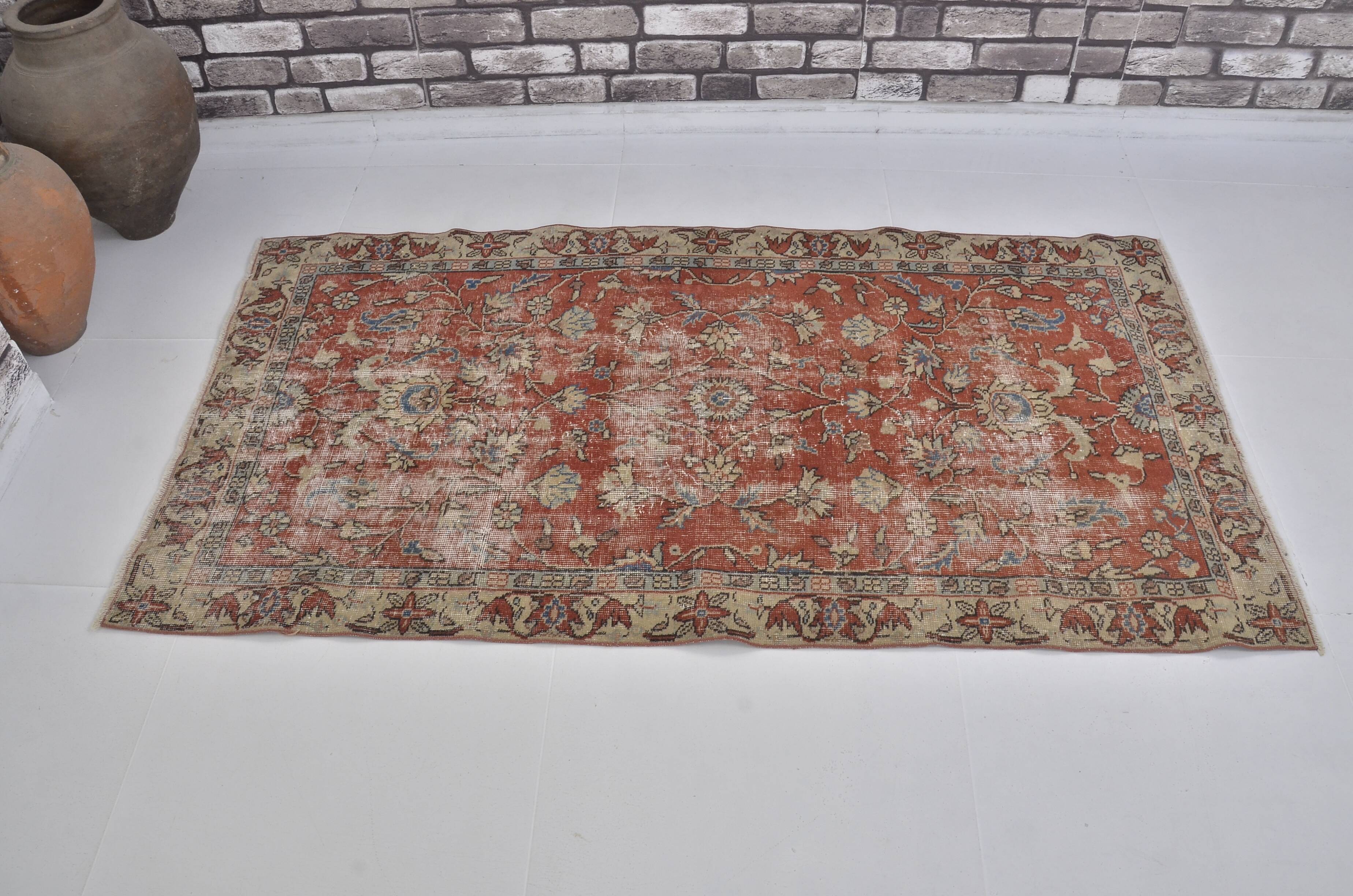 Geometric Oushak Small Carpet sku 1281