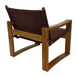 Chaise Safari Vintage Børge Jensen en pin, Danemark, années 1970