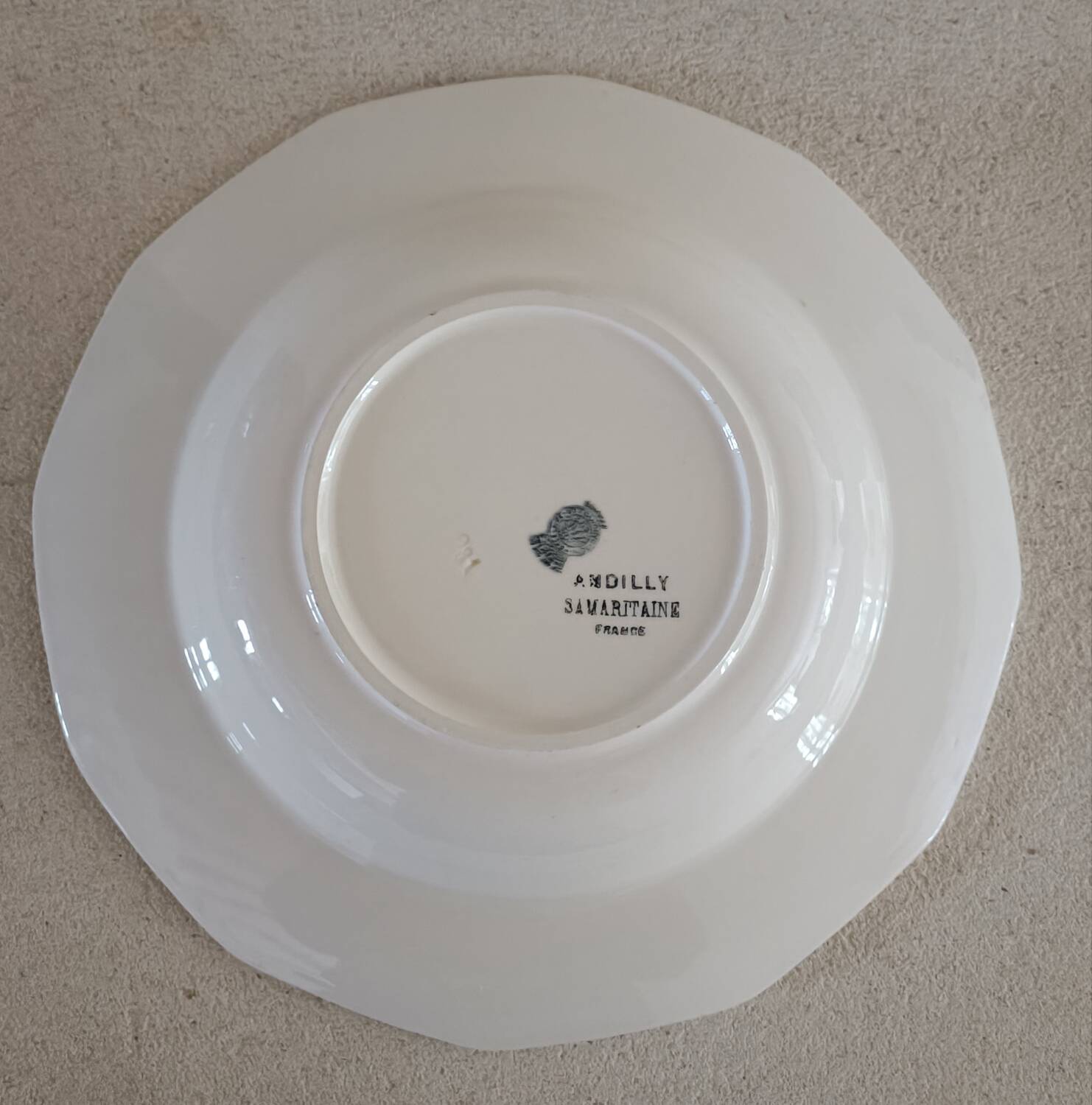 Set of 1 dish and 1 deep dish Badonviller